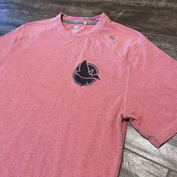 TASC Carrollton Performance Shirt Mens Medium Coral Red Bamboo Lightweight - Picture 1 of 11
